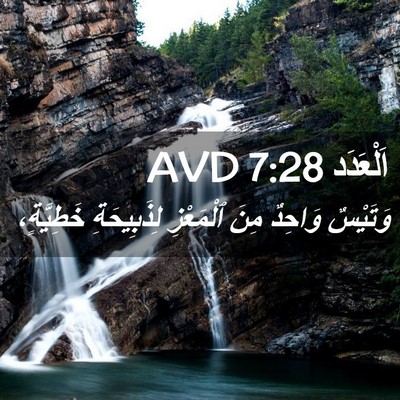 Picture 02 - اَلْعَدَد 7:28 AVD - وَتَيْسٌ وَاحِدٌ مِنَ - Bible Verse Picture