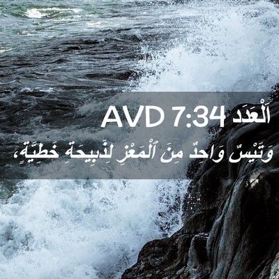 Picture 02 - اَلْعَدَد 7:34 AVD - وَتَيْسٌ وَاحِدٌ مِنَ - Bible Verse Picture