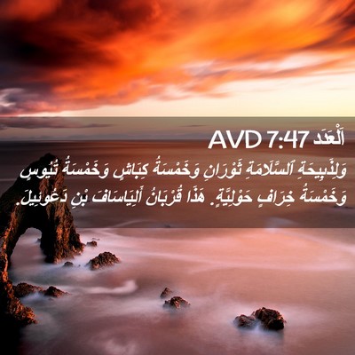 Picture 02 - اَلْعَدَد 7:47 AVD - وَلِذَبِيحَةِ - Bible Verse Picture