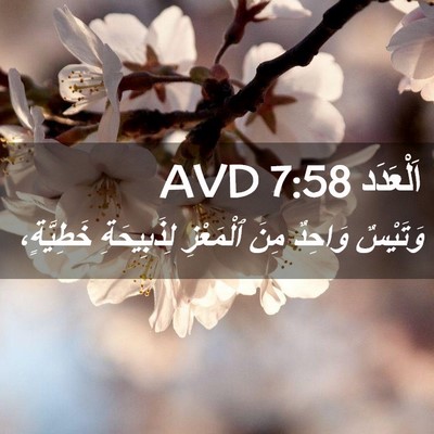 Picture 02 - اَلْعَدَد 7:58 AVD - وَتَيْسٌ وَاحِدٌ مِنَ - Bible Verse Picture