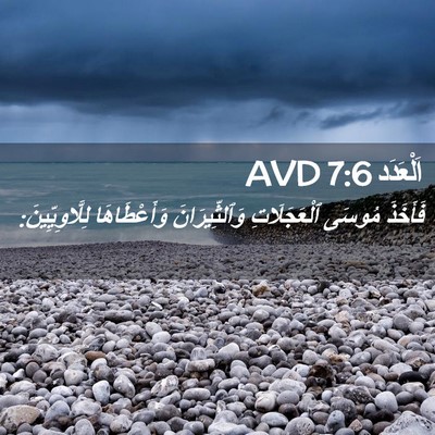 Picture 02 - اَلْعَدَد 7:6 AVD - فَأَخَذَ مُوسَى - Bible Verse Picture