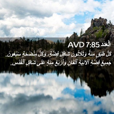 Picture 02 - اَلْعَدَد 7:85 AVD - كُلُّ طَبَقٍ مِئَةٌ - Bible Verse Picture