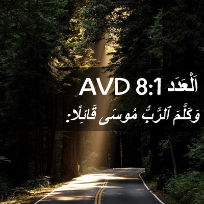 Picture 02 - اَلْعَدَد 8:1 AVD - وَكَلَّمَ ٱلرَّبُّ مُوسَى - Bible Verse Picture