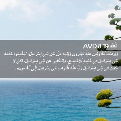 Picture 02 - اَلْعَدَد 8:19 AVD - وَوَهَبْتُ ٱللَّاوِيِّينَ - Bible Verse Picture