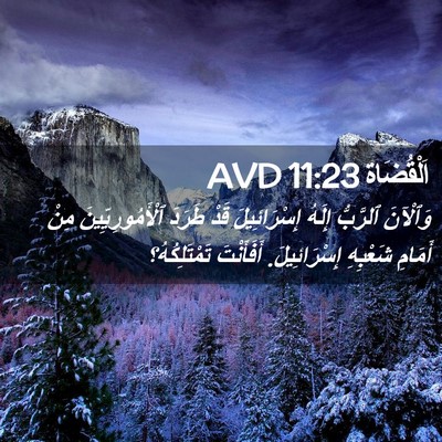 Picture 02 - اَلْقُضَاة 11:23 AVD - وَٱلْآنَ ٱلرَّبُّ إِلَهُ - Bible Verse Picture
