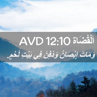 Picture 02 - اَلْقُضَاة 12:10 AVD - وَمَاتَ إِبْصَانُ - Bible Verse Picture