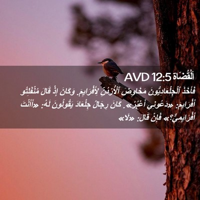 Picture 02 - اَلْقُضَاة 12:5 AVD - فَأَخَذَ - Bible Verse Picture