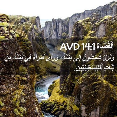 Picture 02 - اَلْقُضَاة 14:1 AVD - وَنَزَلَ شَمْشُونُ إِلَى - Bible Verse Picture