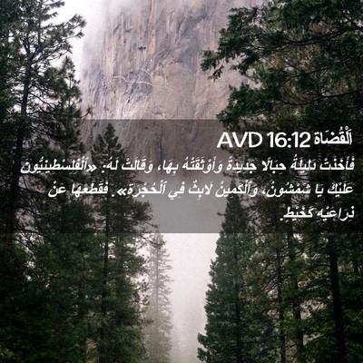 Picture 02 - اَلْقُضَاة 16:12 AVD - فَأَخَذَتْ دَلِيلَةُ - Bible Verse Picture