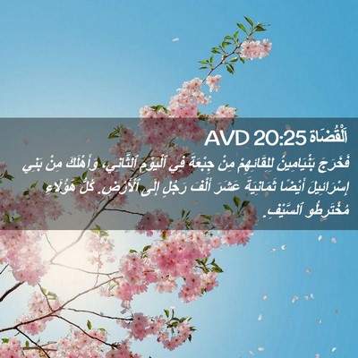 Picture 02 - اَلْقُضَاة 20:25 AVD - فَخَرَجَ بَنْيَامِينُ - Bible Verse Picture