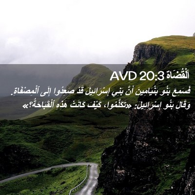 Picture 02 - اَلْقُضَاة 20:3 AVD - فَسَمِعَ بَنُو - Bible Verse Picture