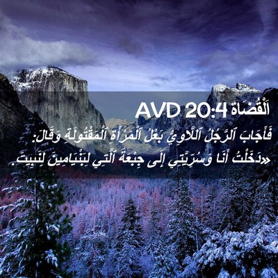 Picture 02 - اَلْقُضَاة 20:4 AVD - فَأَجَابَ ٱلرَّجُلُ - Bible Verse Picture