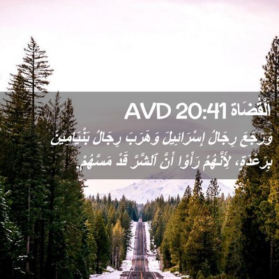 Picture 02 - اَلْقُضَاة 20:41 AVD - وَرَجَعَ رِجَالُ - Bible Verse Picture