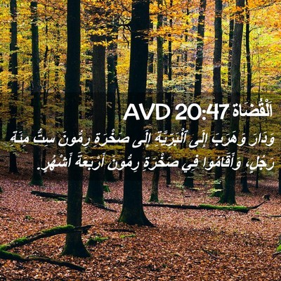 Picture 02 - اَلْقُضَاة 20:47 AVD - وَدَارَ وَهَرَبَ إِلَى - Bible Verse Picture