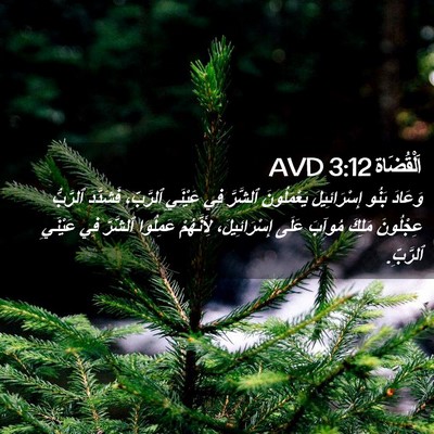 Picture 02 - اَلْقُضَاة 3:12 AVD - وَعَادَ بَنُو - Bible Verse Picture