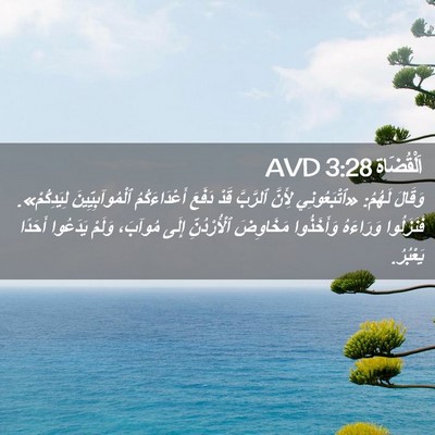 Picture 02 - اَلْقُضَاة 3:28 AVD - وَقَالَ لَهُمُ: - Bible Verse Picture