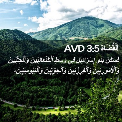 Picture 02 - اَلْقُضَاة 3:5 AVD - فَسَكَنَ بَنُو - Bible Verse Picture
