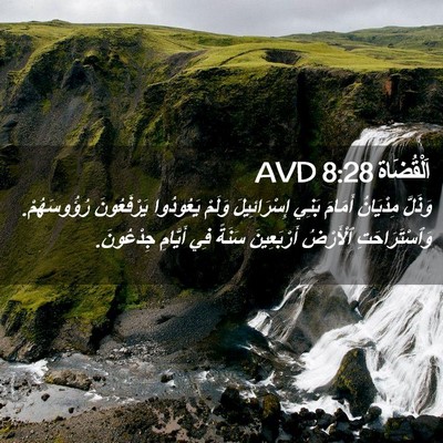 Picture 02 - اَلْقُضَاة 8:28 AVD - وَذَلَّ مِدْيَانُ أَمَامَ - Bible Verse Picture