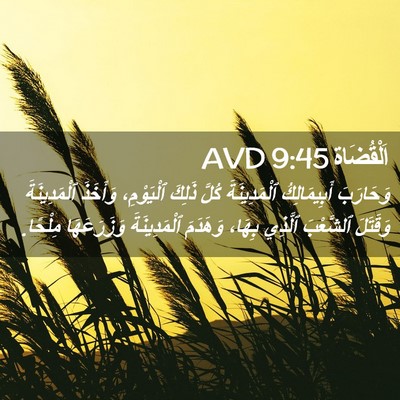 Picture 02 - اَلْقُضَاة 9:45 AVD - وَحَارَبَ أَبِيمَالِكُ - Bible Verse Picture