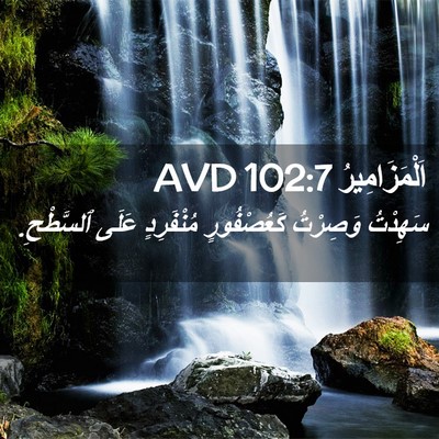 Picture 02 - اَلْمَزَامِيرُ 102:7 AVD - سَهِدْتُ وَصِرْتُ - Bible Verse Picture