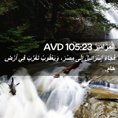 Picture 02 - اَلْمَزَامِيرُ 105:23 AVD - فَجَاءَ إِسْرَائِيلُ - Bible Verse Picture