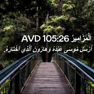 Picture 02 - اَلْمَزَامِيرُ 105:26 AVD - أَرْسَلَ مُوسَى عَبْدَهُ - Bible Verse Picture