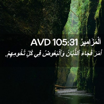 Picture 02 - اَلْمَزَامِيرُ 105:31 AVD - أَمَرَ فَجَاءَ - Bible Verse Picture
