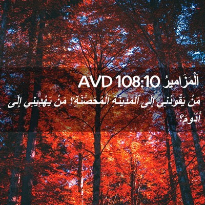 Picture 02 - اَلْمَزَامِيرُ 108:10 AVD - مَنْ يَقُودُنِي إِلَى - Bible Verse Picture