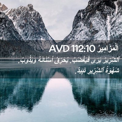 Picture 02 - اَلْمَزَامِيرُ 112:10 AVD - ٱلشِّرِّيرُ يَرَى - Bible Verse Picture