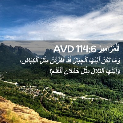 Picture 02 - اَلْمَزَامِيرُ 114:6 AVD - وَمَا لَكُنَّ أَيَّتُهَا - Bible Verse Picture
