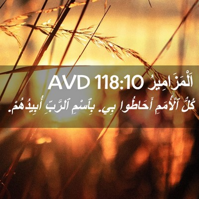 Picture 02 - اَلْمَزَامِيرُ 118:10 AVD - كُلُّ ٱلْأُمَمِ أَحَاطُوا - Bible Verse Picture