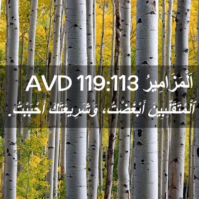 Picture 02 - اَلْمَزَامِيرُ 119:113 AVD - ٱلْمُتَقَلِّبِينَ - Bible Verse Picture
