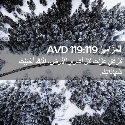 Picture 02 - اَلْمَزَامِيرُ 119:119 AVD - كَزَغَلٍ عَزَلْتَ كُلَّ - Bible Verse Picture