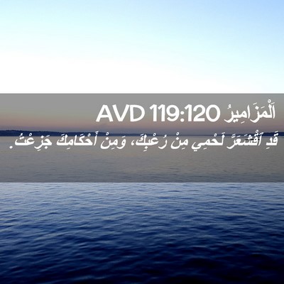Picture 02 - اَلْمَزَامِيرُ 119:120 AVD - قَدِ ٱقْشَعَرَّ لَحْمِي - Bible Verse Picture