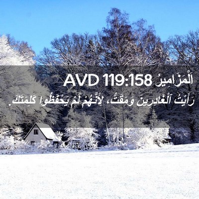 Picture 02 - اَلْمَزَامِيرُ 119:158 AVD - رَأَيْتُ ٱلْغَادِرِينَ - Bible Verse Picture