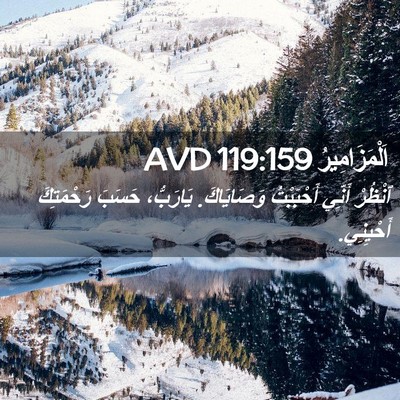 Picture 02 - اَلْمَزَامِيرُ 119:159 AVD - ٱنْظُرْ أَنِّي أَحْبَبْتُ - Bible Verse Picture