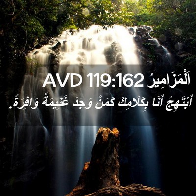 Picture 02 - اَلْمَزَامِيرُ 119:162 AVD - أَبْتَهِجُ أَنَا - Bible Verse Picture