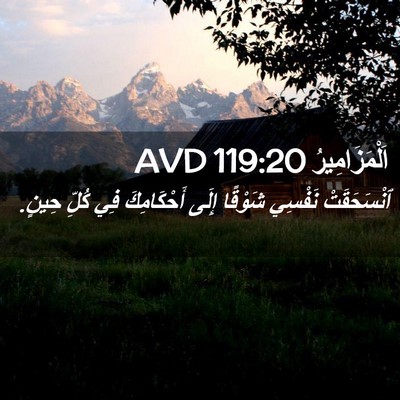Picture 02 - اَلْمَزَامِيرُ 119:20 AVD - ٱنْسَحَقَتْ نَفْسِي - Bible Verse Picture