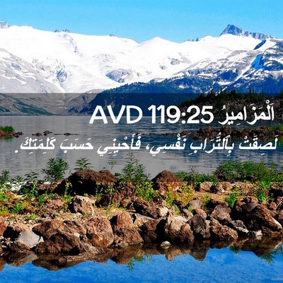Picture 02 - اَلْمَزَامِيرُ 119:25 AVD - لَصِقَتْ بِٱلتُّرَابِ - Bible Verse Picture