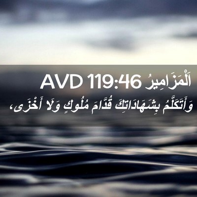 Picture 02 - اَلْمَزَامِيرُ 119:46 AVD - وَأَتَكَلَّمُ - Bible Verse Picture