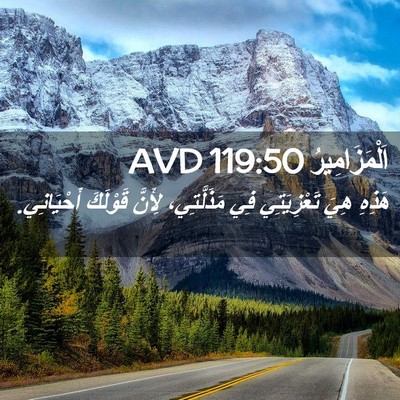 Picture 02 - اَلْمَزَامِيرُ 119:50 AVD - هَذِهِ هِيَ تَعْزِيَتِي - Bible Verse Picture