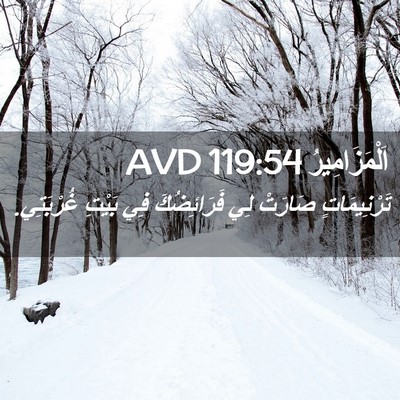 Picture 02 - اَلْمَزَامِيرُ 119:54 AVD - تَرْنِيمَاتٍ صَارَتْ لِي - Bible Verse Picture