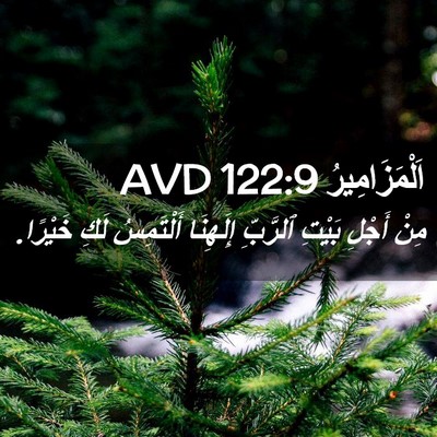 Picture 02 - اَلْمَزَامِيرُ 122:9 AVD - مِنْ أَجْلِ بَيْتِ - Bible Verse Picture