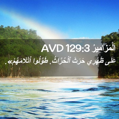 Picture 02 - اَلْمَزَامِيرُ 129:3 AVD - عَلَى ظَهْرِي حَرَثَ - Bible Verse Picture