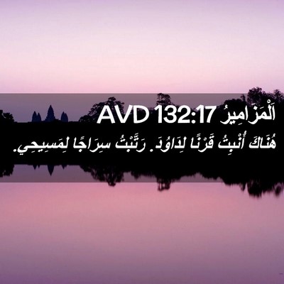 Picture 02 - اَلْمَزَامِيرُ 132:17 AVD - هُنَاكَ أُنْبِتُ قَرْنًا - Bible Verse Picture