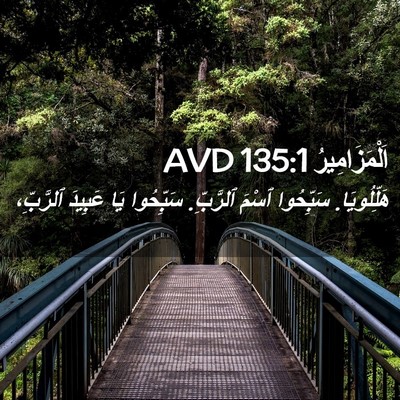 Picture 02 - اَلْمَزَامِيرُ 135:1 AVD - هَلِّلُويَا. سَبِّحُوا - Bible Verse Picture