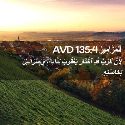 Picture 02 - اَلْمَزَامِيرُ 135:4 AVD - لِأَنَّ ٱلرَّبَّ قَدِ - Bible Verse Picture