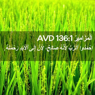Picture 02 - اَلْمَزَامِيرُ 136:1 AVD - اِحْمَدُوا ٱلرَّبَّ - Bible Verse Picture