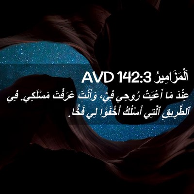 Picture 02 - اَلْمَزَامِيرُ 142:3 AVD - عِنْدَ مَا أَعْيَتْ رُوحِي - Bible Verse Picture