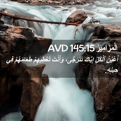 Picture 02 - اَلْمَزَامِيرُ 145:15 AVD - أَعْيُنُ ٱلْكُلِّ - Bible Verse Picture